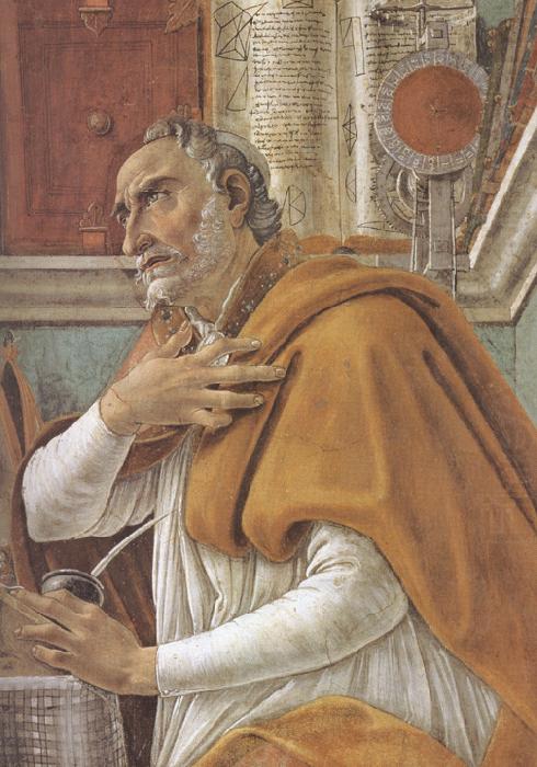 Details of  St Augustine in his Study (mk36), Sandro Botticelli